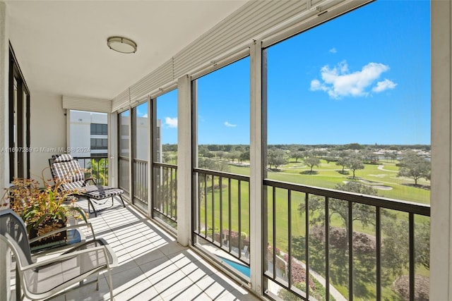 view of sunroom