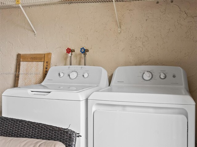 laundry room featuring washer and dryer