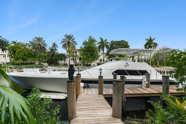 view of dock area