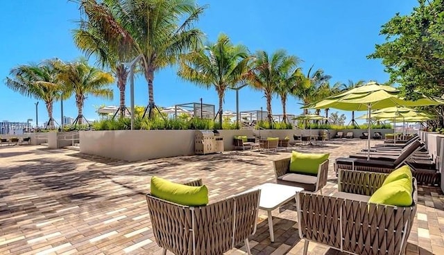 view of patio / terrace with an outdoor hangout area