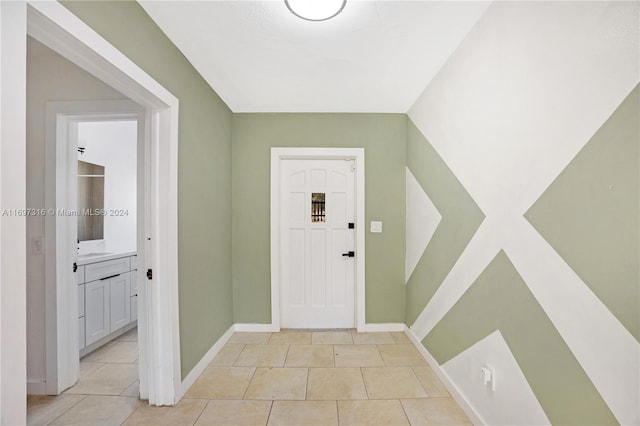 view of tiled entrance foyer