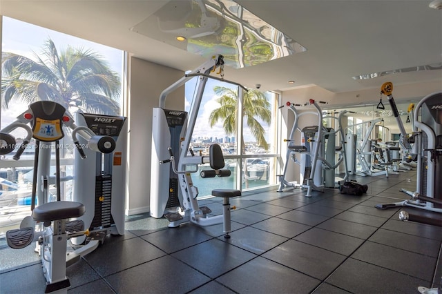 gym featuring plenty of natural light