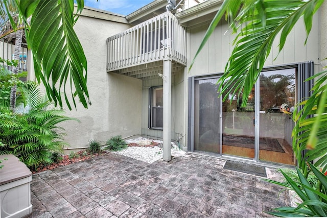 view of patio / terrace with a balcony