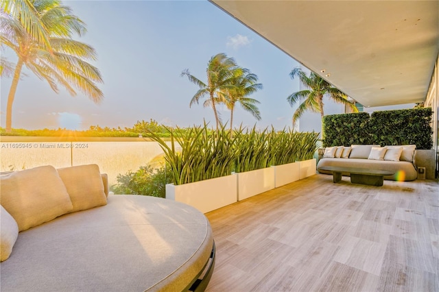 balcony featuring outdoor lounge area