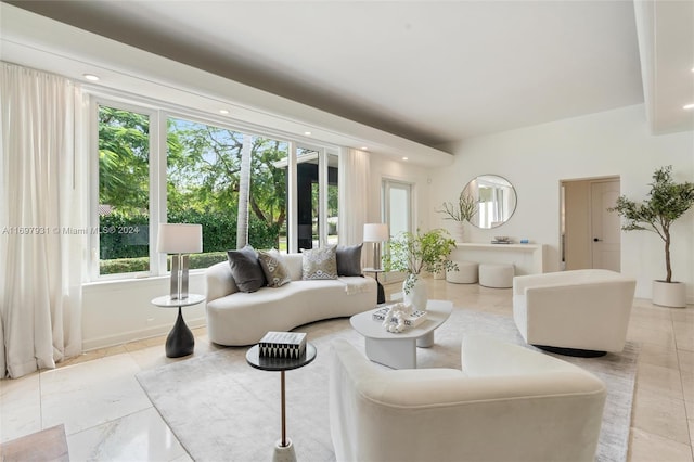 living room with a wealth of natural light