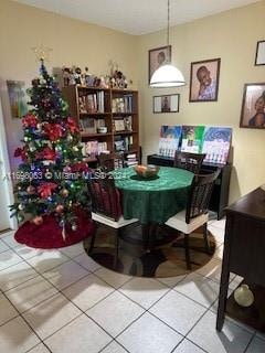 view of tiled dining space