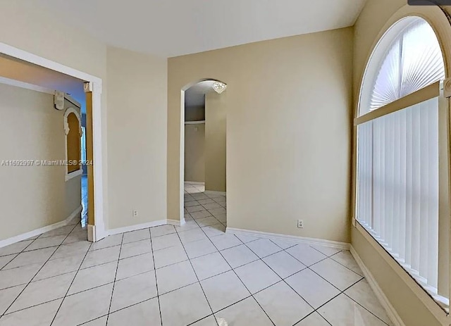 unfurnished bedroom featuring light tile patterned floors