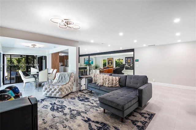 living room with a wealth of natural light