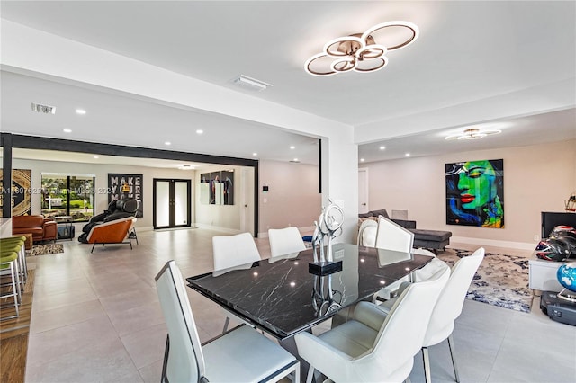 dining room with french doors