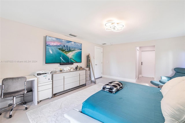 view of carpeted bedroom