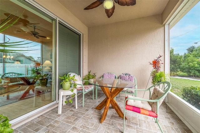 view of sunroom