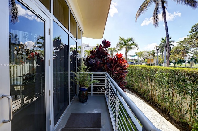 view of balcony