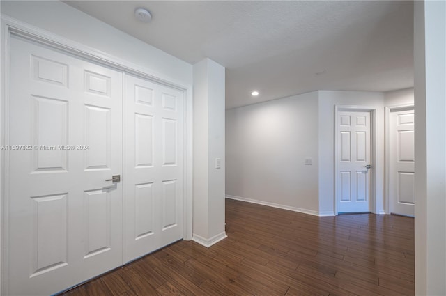 empty room featuring dark hardwood / wood-style floors