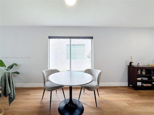 dining room featuring light hardwood / wood-style flooring