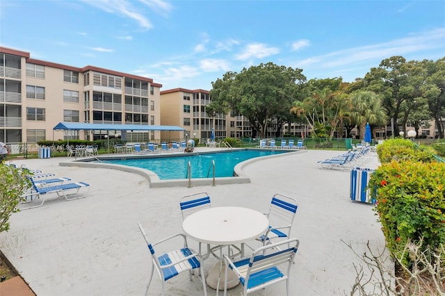 view of pool with a patio area