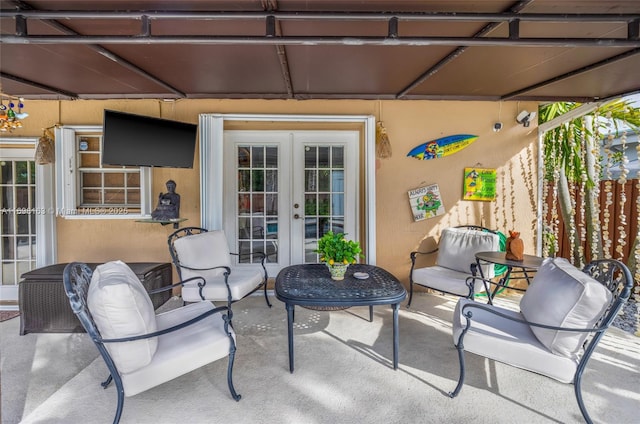 view of patio / terrace with french doors