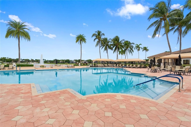 view of pool with a patio area