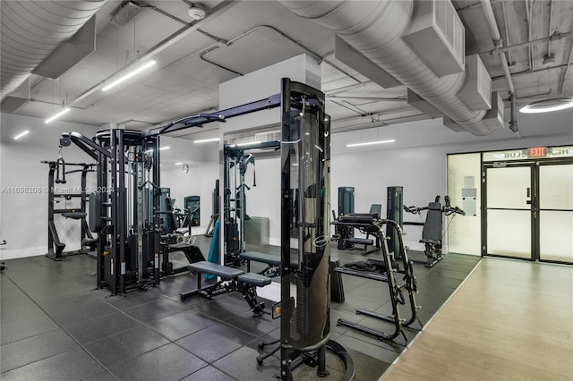 view of exercise room