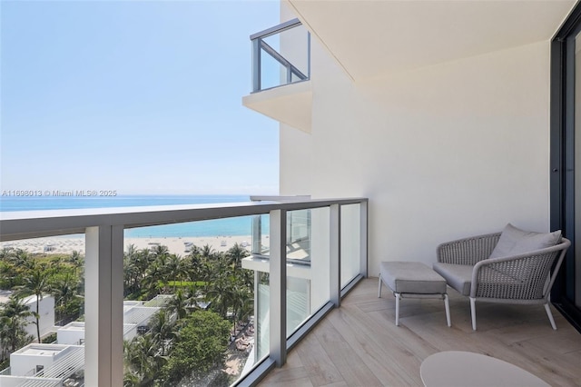 2201 Collins Ave Unit 1015, Miami Beach, FL 33139 - balcony featuring view of water and beach