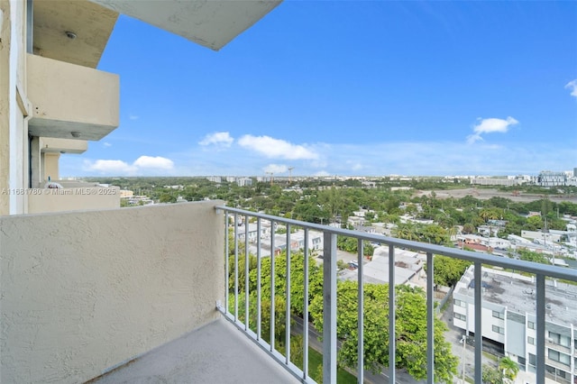 balcony with a city view