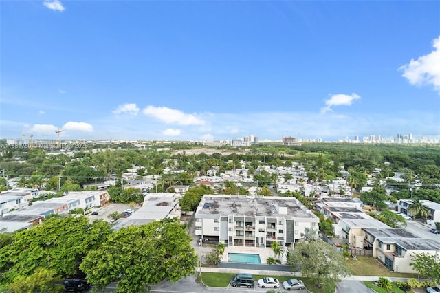 birds eye view of property featuring a view of city