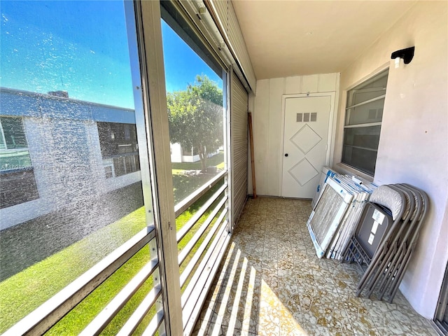 view of sunroom