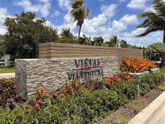 view of community sign