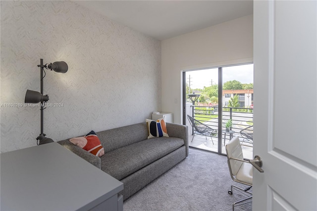 view of carpeted living room