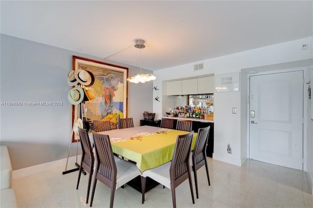 view of dining area