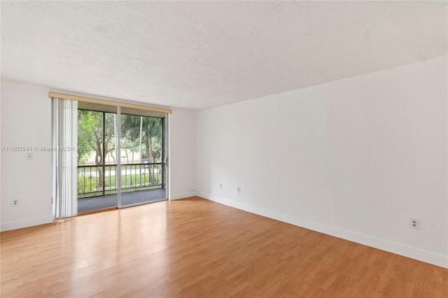 unfurnished room featuring light wood-type flooring