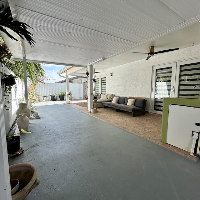 view of patio / terrace featuring an outdoor hangout area