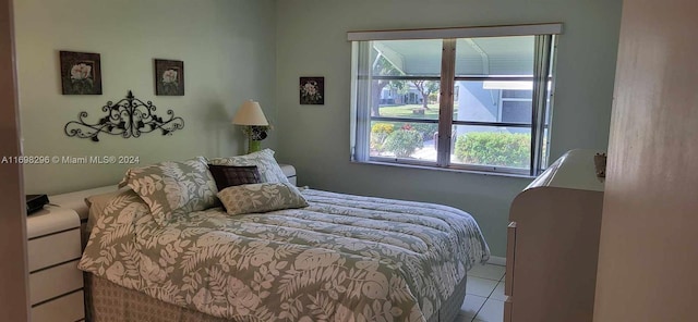 view of tiled bedroom