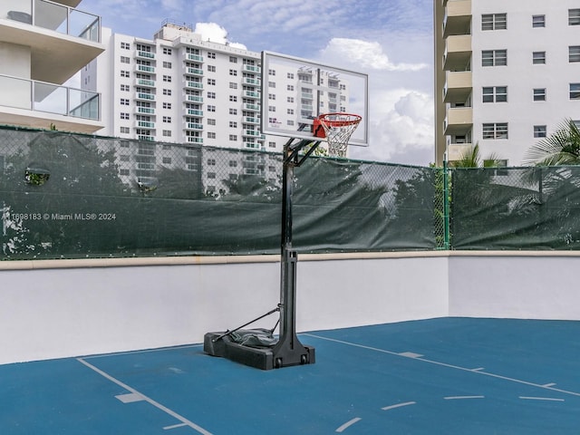 view of basketball court