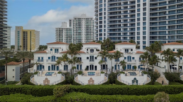 view of property with a city view