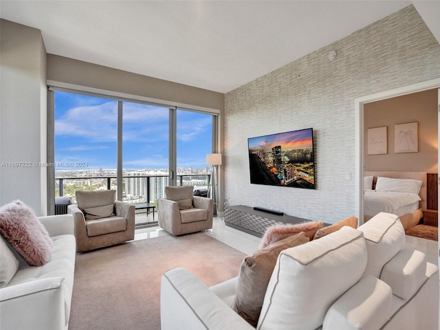 view of carpeted living room