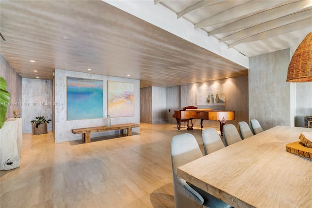 dining room with light hardwood / wood-style flooring