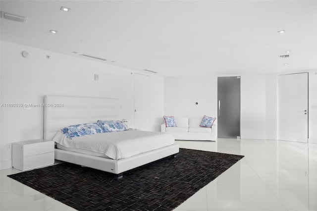 view of tiled bedroom