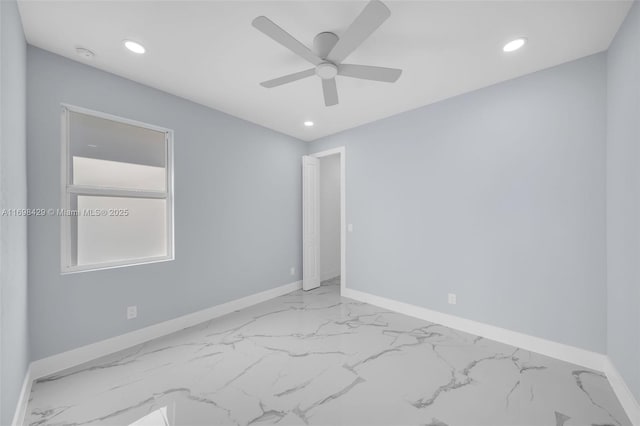 empty room with ceiling fan