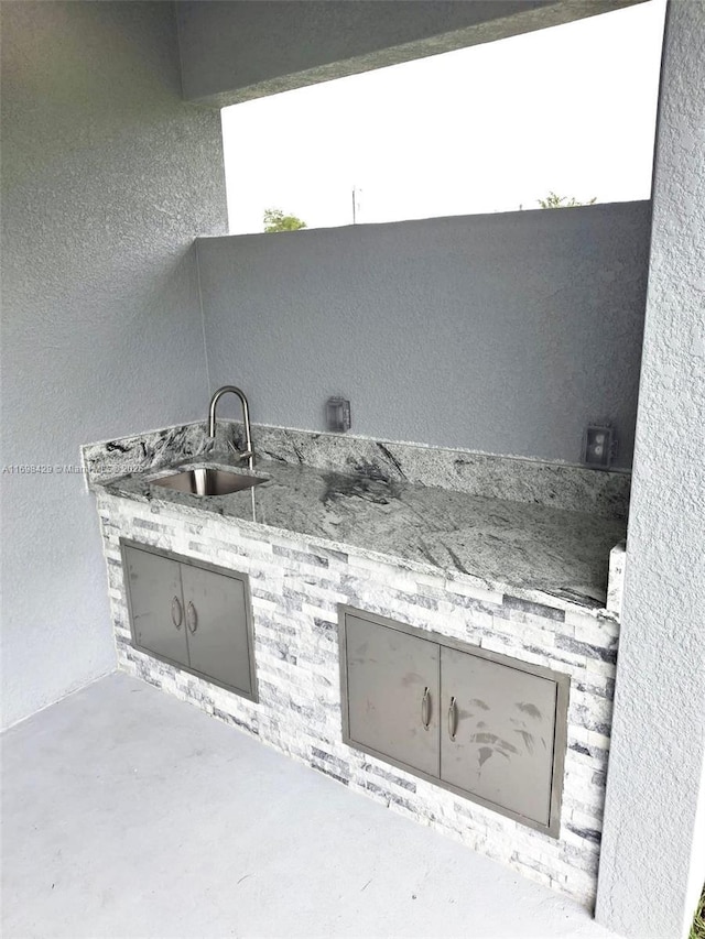 view of patio / terrace featuring sink