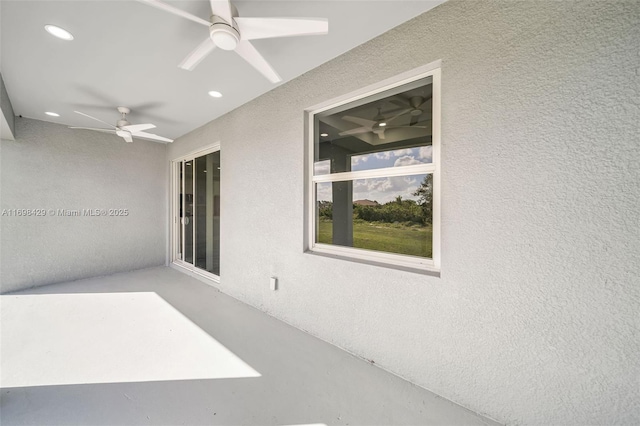 view of patio / terrace with ceiling fan