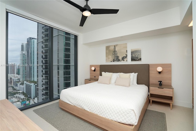 bedroom with ceiling fan