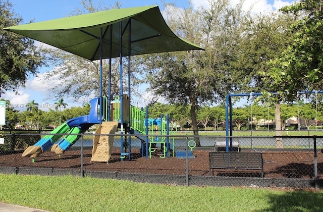 view of jungle gym