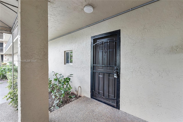 view of doorway to property