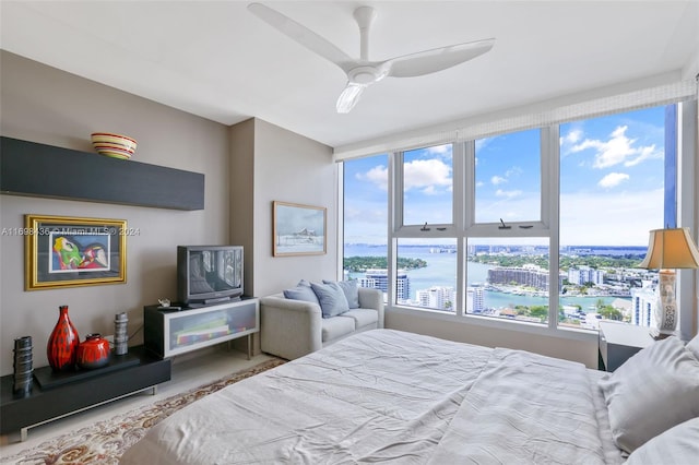 bedroom with ceiling fan