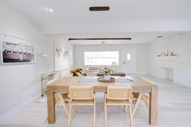 dining room featuring light hardwood / wood-style flooring