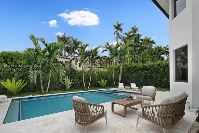 view of pool with a patio