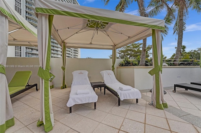 view of patio with a gazebo