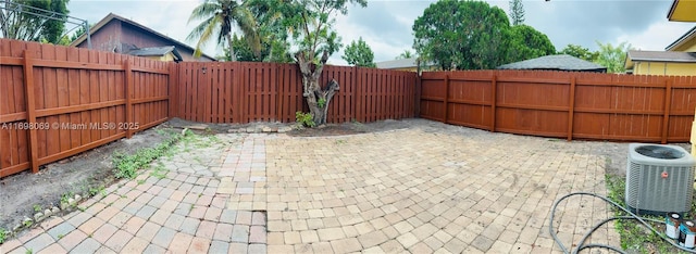 view of patio / terrace featuring central AC