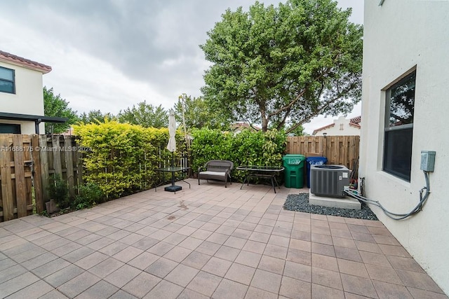 view of patio / terrace with central AC