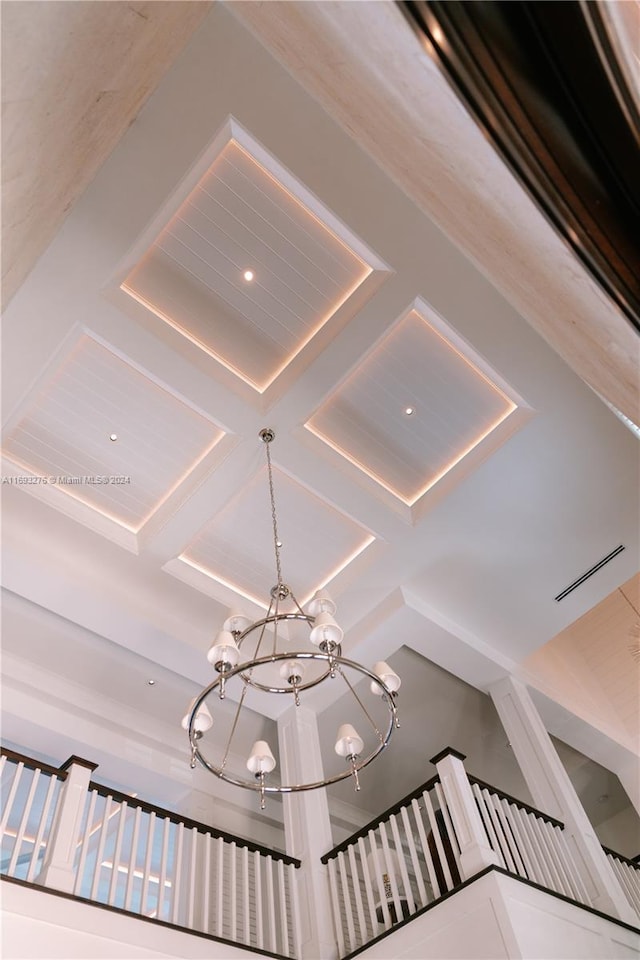 room details with a chandelier